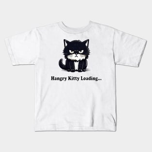 Hangry Cat Kitty Funny Dangerous Cat Life Cute Kids T-Shirt